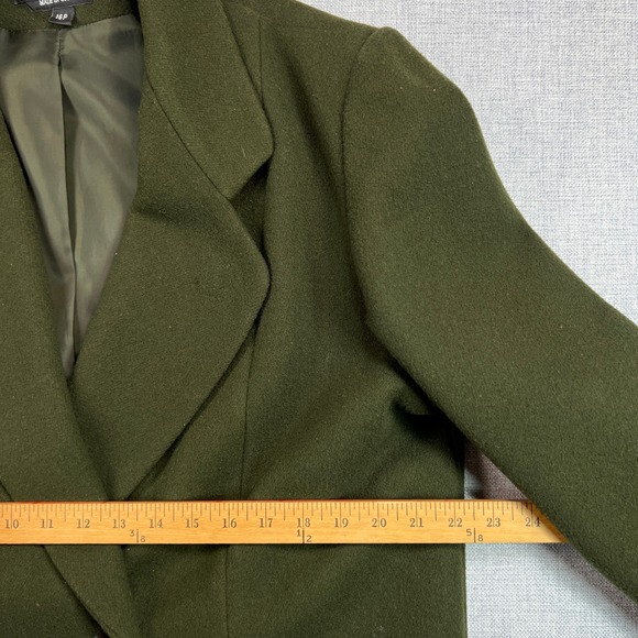 Donnybrook Wool Overcoat Double Breasted Women 16P Dark Green Classic Ukraine - Picture 8 of 12